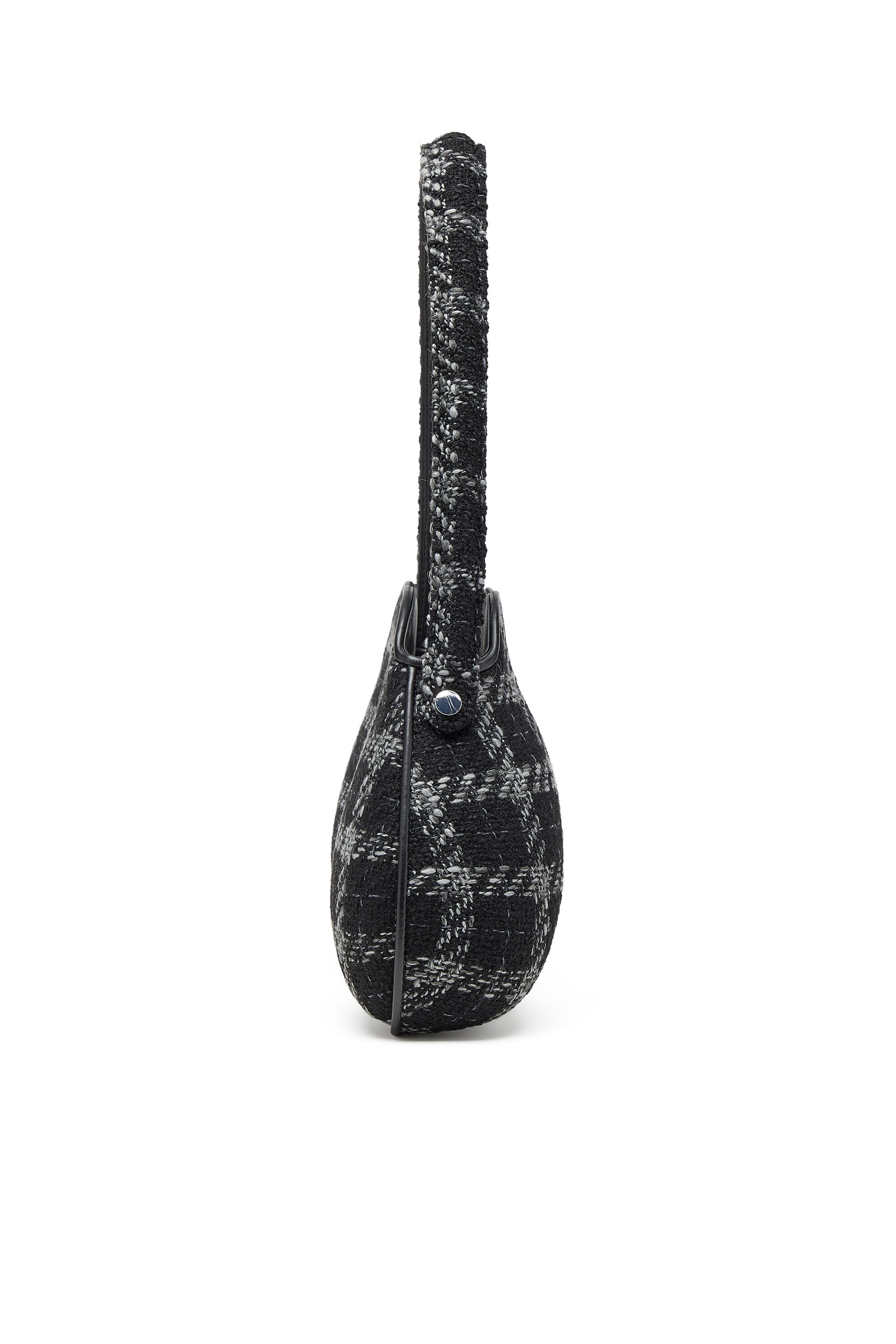 Diesel - DOUBLE-D SHOULDER, Woman's Double-D-Shoulder bag with houndstooth motif in Black - 3